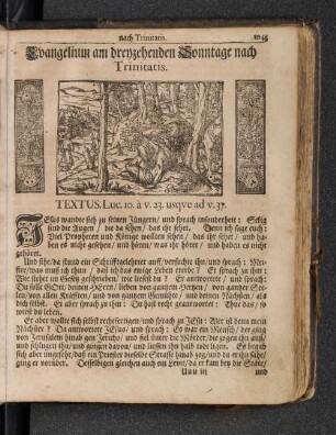 Evangelium am dreyzehenden Sonntage nach Trinitatis.