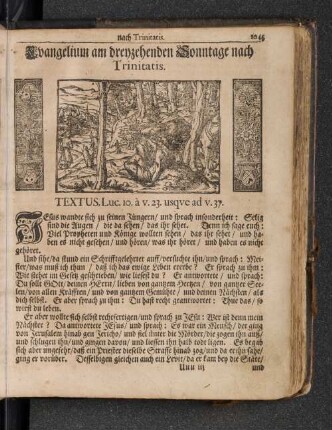 Evangelium am dreyzehenden Sonntage nach Trinitatis.
