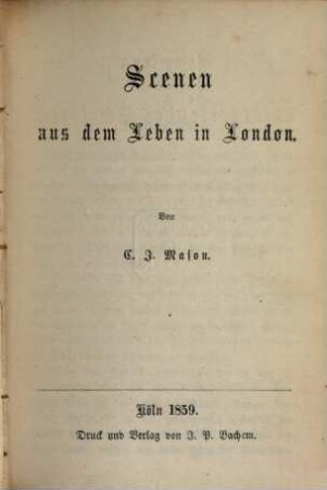 Scenen aus dem Leben in London