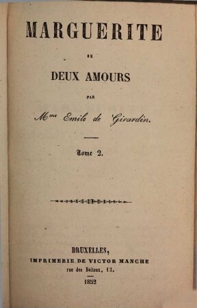 Marguerite ou deux amours, 2