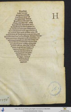 Transitus beati hieronymi quem presertim tres sancti