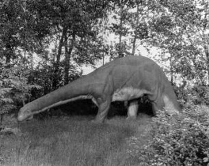 Dinosaurier-Statue im Tierpark Hagenbeck