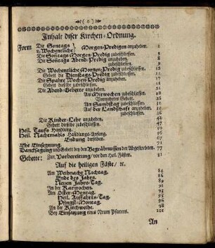 Inhalt diser Kirchen-Ordnung.