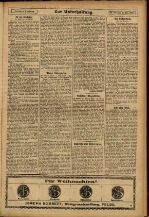 Vierte Ausgabe vom Sonntag, den 21. Dezember 1924.