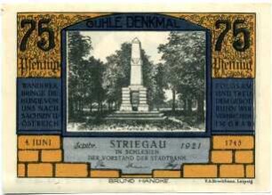 Notgeld der Stadt Striegau