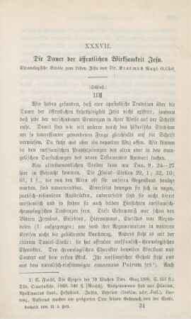 481-496 Die Dauer der öffentlichen Wirksamkeit Jesu : IV.