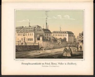 Strumpfwaarenfabrik von Fried. Ehreg. Woller in Stollberg. Westliches Etablissement