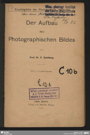 Der Aufbau des photographischen Bildes
