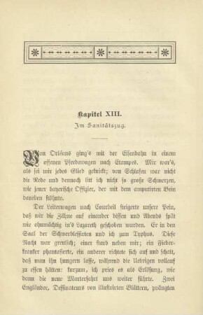 Kapitel XIII. Im Sanitätszug