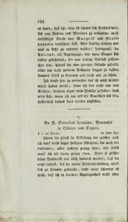 7. An P. Cornelius Lentulus, Proconsul in Cilicien und Cypern.