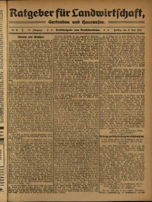 Ausgabe vom Sonntag, den 09. Mai 1915.