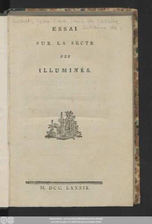 Essai Sur La Secte Des Illuminés