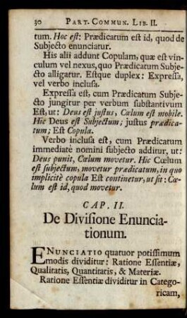 Cap. II. De Divisione Enunciationum.