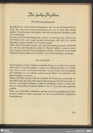 Die farbige Projektion