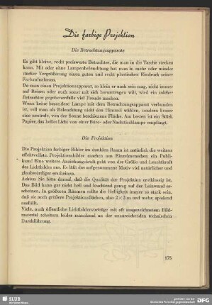 Die farbige Projektion
