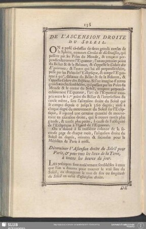 De L'Ascension Droite Du Soleil