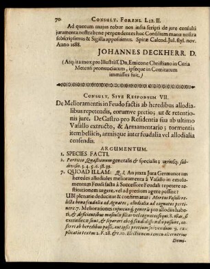 Consult. Sive Responsum VII.