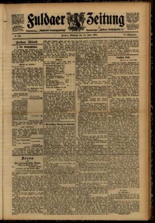 Erste Ausgabe vom Mittwoch, den 12. Juni 1907.