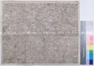Topographische Karte der Gegend südöstlich von Hof zwischen Tanna, Lauterbach, Markneukirchen und Rehau