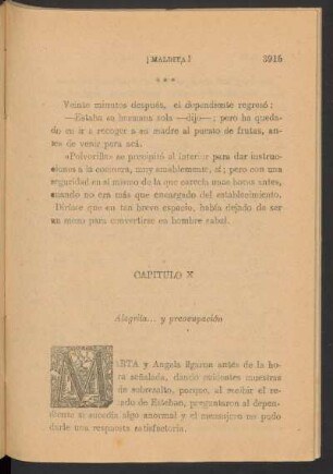 Capítulo X - Alegría... y preocupación
