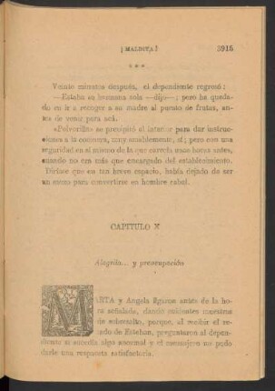 Capítulo X - Alegría... y preocupación