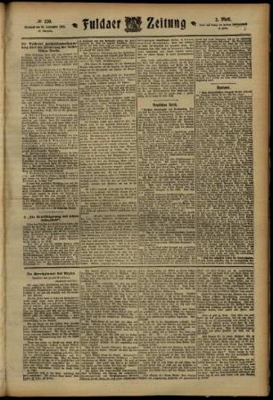 Zweite Ausgabe vom Mittwoch, den 25. September 1912.