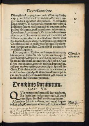 De ordinis sacramento. Cap. VII.