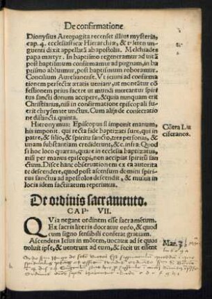 De ordinis sacramento. Cap. VII.
