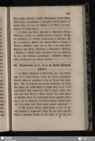 56. Dżakowanje sa to, so je ßo Jesuß Cžlowek scžinił
