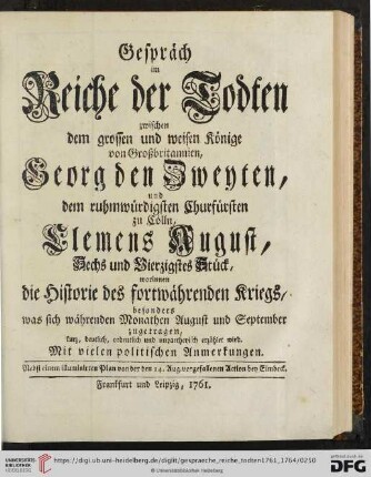 Sechs und Vierzigstes Stück