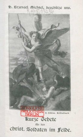 Kurze Gebete für den christ. Soldaten im Felde