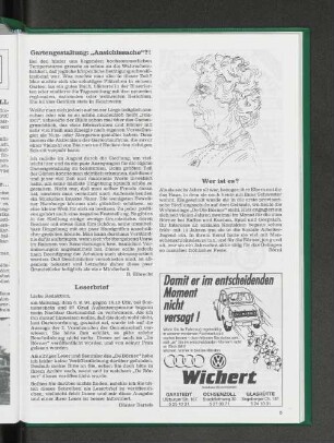 Gartengestaltung: "Ansichtssache"?!