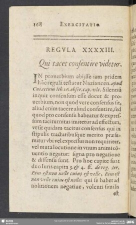 Regula XXXXIII. Qui tacet consentire videtur