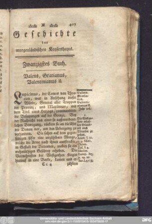 Zwanzigstes Buch. Valens, Gratianus, Valentinianus II.