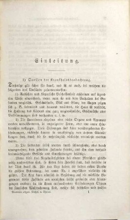 Allgemeine Pathologie und Therapie, 1