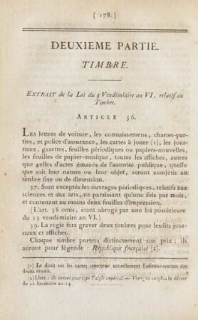 Deuxieme partie. Timbre. Zweiter Theil. Stempel