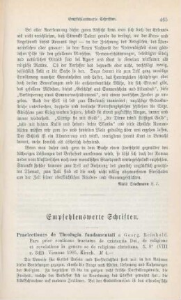 465-473 Empfehlenswerthe Schriften