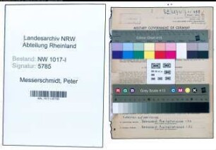 Entnazifizierung Peter Messerschmidt , geb. 10.04.1892 ()