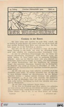 Heft 10 (2. Februarheft 1902)