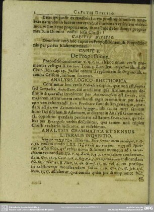 Caput I. De Propositione