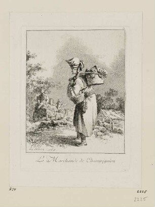 La Marchande de Champignion, Blatt 5 der Folge "Deuxième suite d'habillements des femmes de Moscovie"