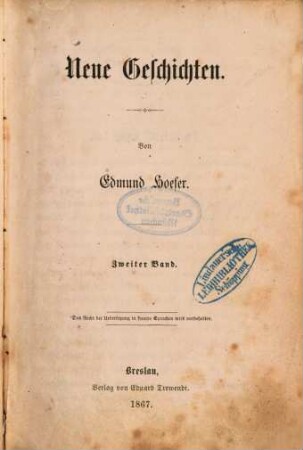 Neue Geschichten, 2