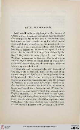 Attic Wanderings