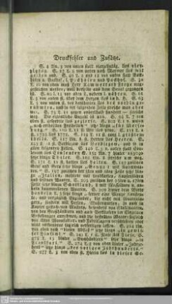 Druckfehler und Zusätze