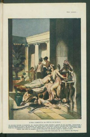 Scena doméstica da Grécia decadente