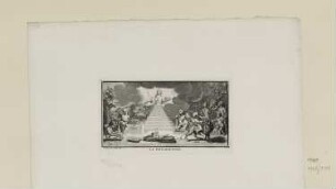 La Philosophie, aus: "Allegorien der Wissenschaft", erschienen in: Fontenelle, "Oeuvres diverses", Den Haag 1728–1729