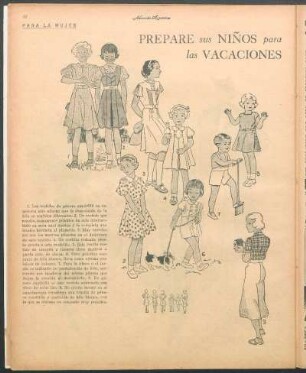 Prepare sus niños para las vacaciones [Dibujos] : Para la mujer