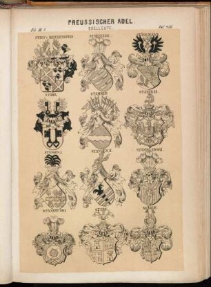Taf. 436. Staff v. Reitzenstein. - Staffelde. - Stägemann. - Stahr. - Stammer. - Stanckar. - Stangen I. - Stangen II. - Stanislawski. - Stanowski. - Stark. - Stårck