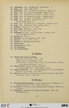 e) Bücher (Nr. 487-490)