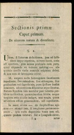 Sectionis primae